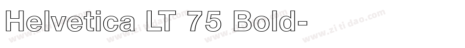 Helvetica LT 75 Bold字体转换